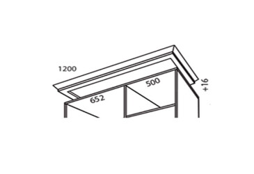 Карниз 1100 (глиб. 450) Рим-Венеціано 2Д 1.1м VIP-master