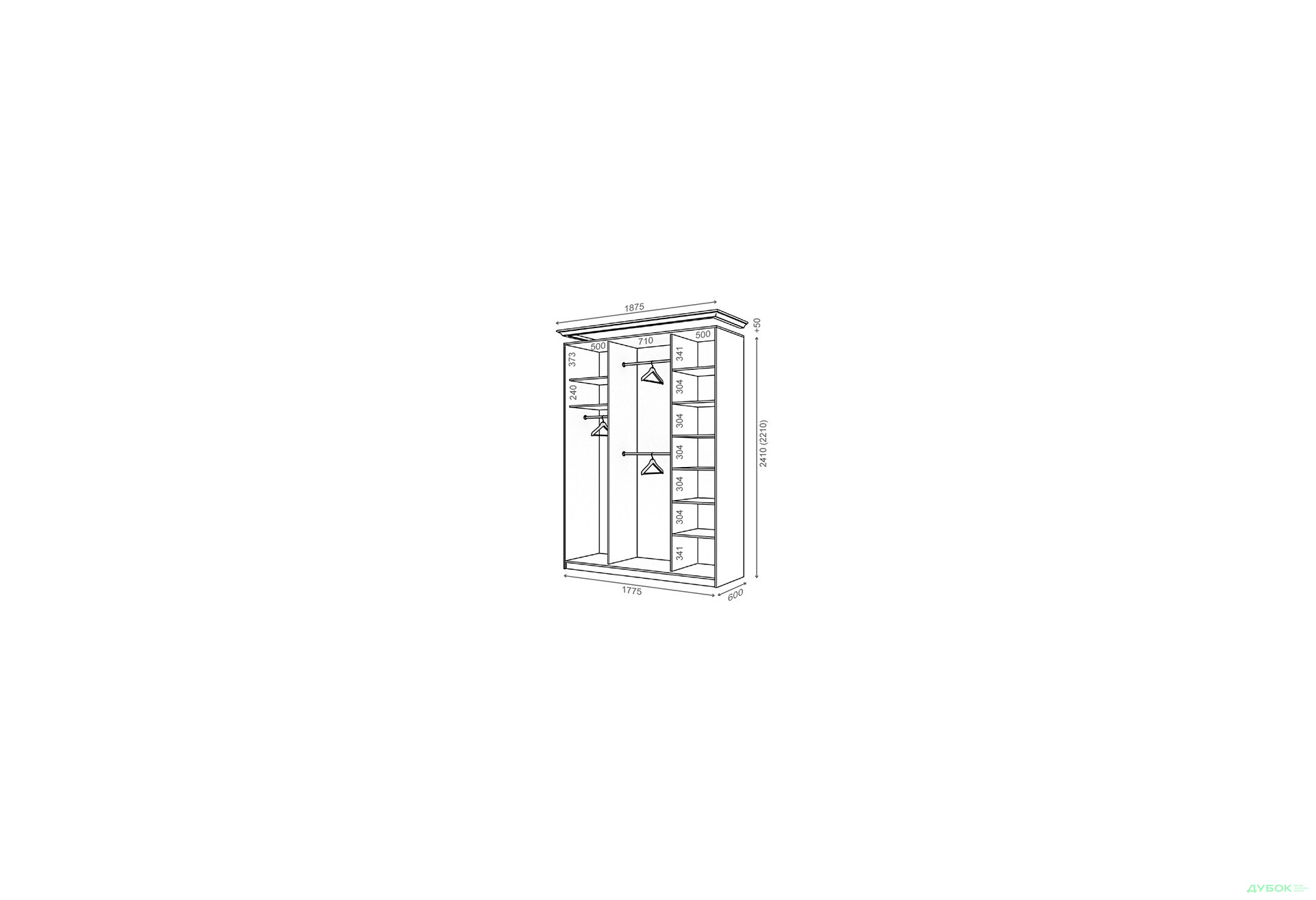 Изображение 1 - Корпус 1800х600 W Рим-Венециано 2Д 1.8м Вип-Мастер
