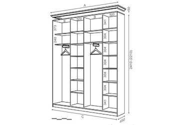 Корпус 2500х450 Рим-Венециано 4Д 2.5м Вип-Мастер