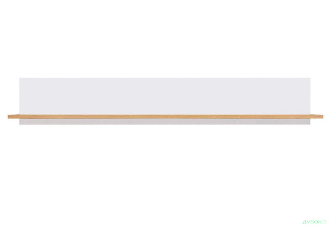 Полка навесная ВМК Злата 135 см Дуб тахо/Белый - Изображение 1 Изображение 1 - Полка навесная ВМК Злата 135 см Дуб тахо/Белый