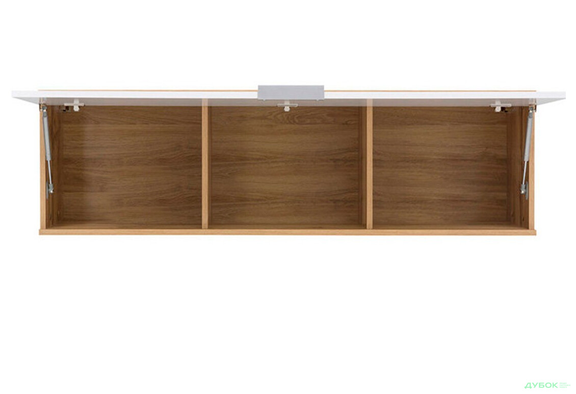 Шкафчик навесной ВМК Злата 135 см Дуб тахо/Белый - Изображение 3 Изображение 3 - Шкафчик навесной ВМК Злата 135 см Дуб тахо/Белый