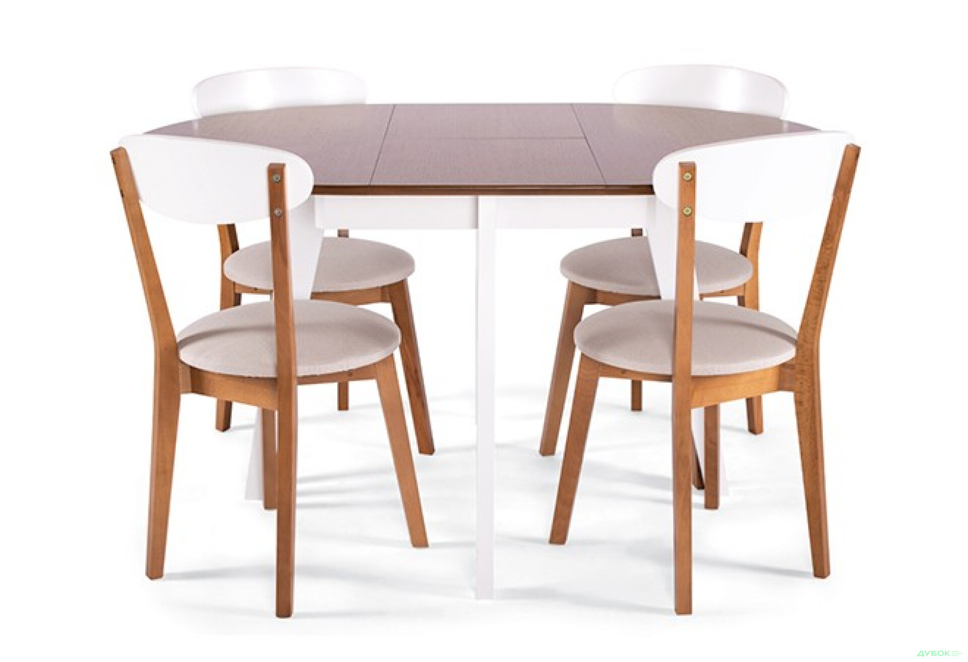 Фото 3 - Комплект: стіл Марс D100 (+40), круглий + стільці Гелена New/4шт Pavlik