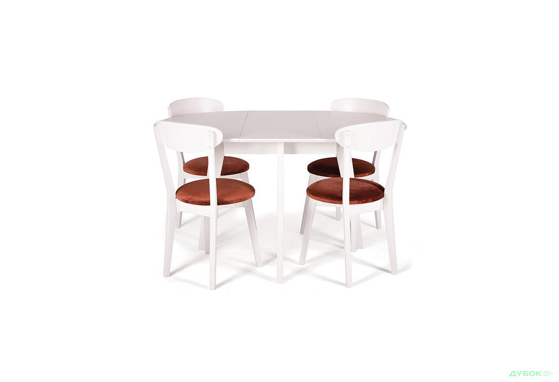 Комплект: стіл Марс D100 (+40), круглий + стільці Гелена New/4шт Pavlik