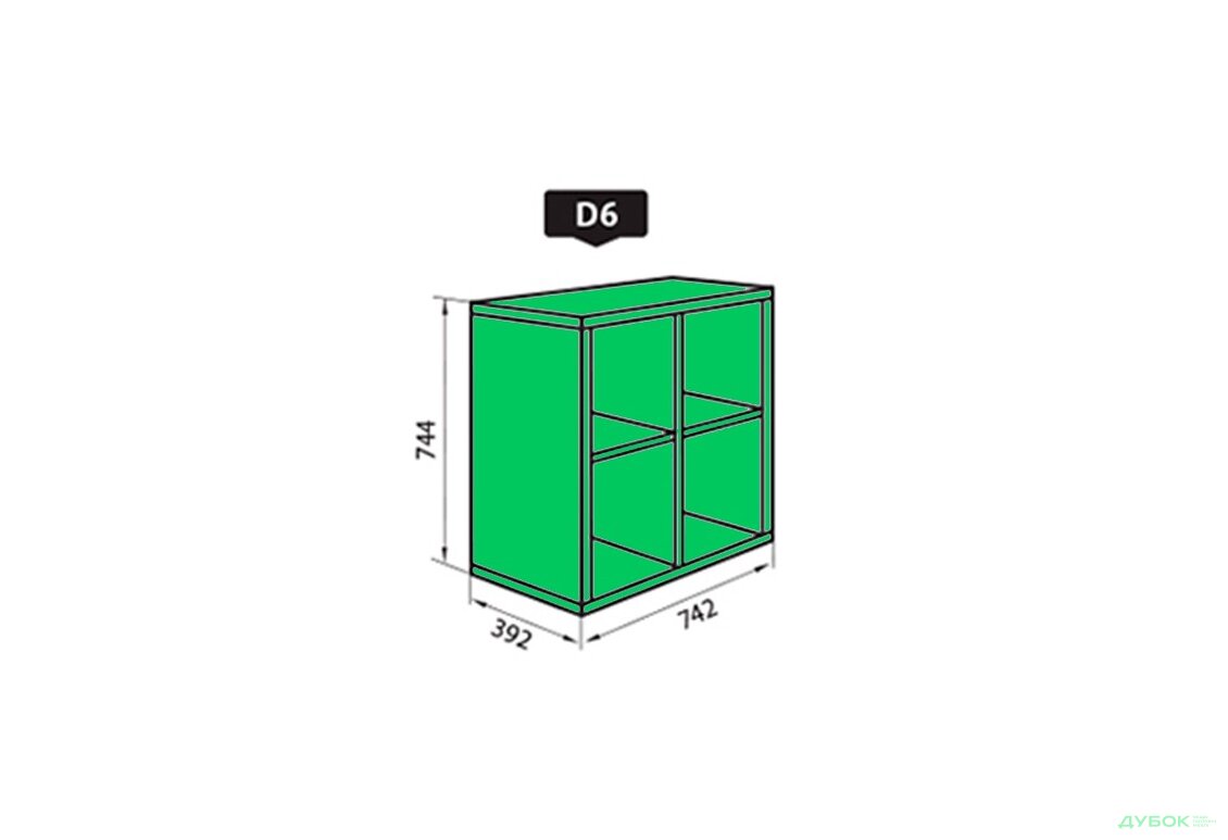 SALE Модуль D6 (без роликів) Доміно кольорове / Domino color 28 мм