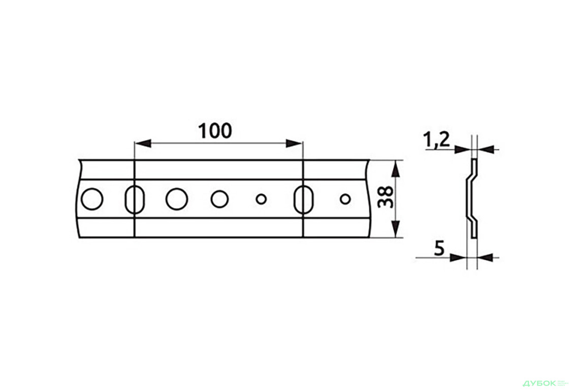 Планка монтажна для шафотримача 2.0м ФР - Зображення 1 Зображення 1 - Планка монтажна для шафотримача 2.0м ФР