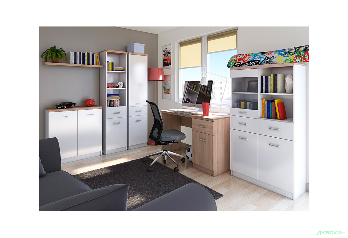 Модульна система Топ-мікс Білий / Дуб сонома VMV holding - Зображення 3 Зображення 3 - Модульна система Топ-мікс Білий / Дуб сонома VMV holding