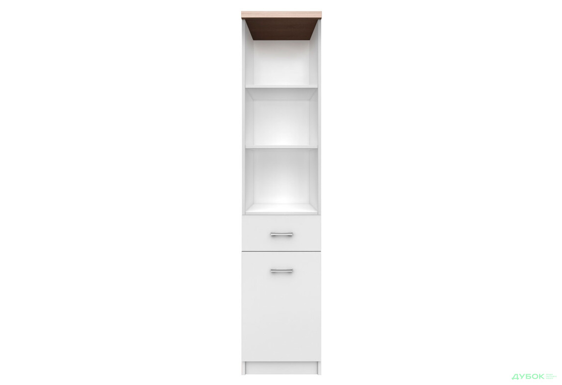 Шкаф-стеллаж комбинированный ВМВ Холдинг Топ-микс с ящиком 40 см Белый/Дуб сонома - Изображение 1 Изображение 1 - Шкаф-стеллаж комбинированный ВМВ Холдинг Топ-микс с ящиком 40 см Белый/Дуб сонома