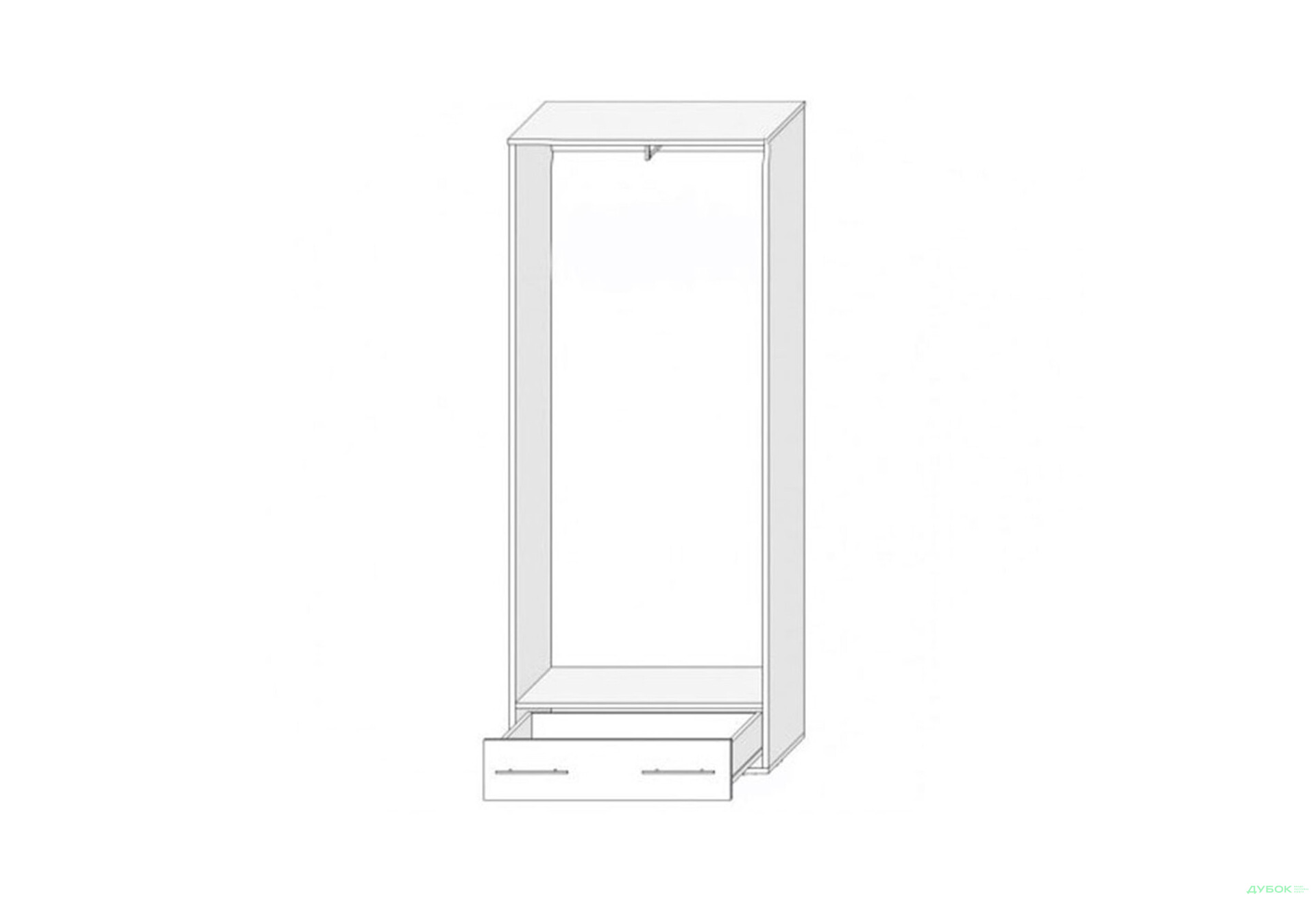 Шафа VMV holding Топ-мікс 2-дверна з шухлядою 80 см Білий/Дуб сонома  - Зображення 2 Зображення 2 - Шафа VMV holding Топ-мікс 2-дверна з шухлядою 80 см Білий/Дуб сонома