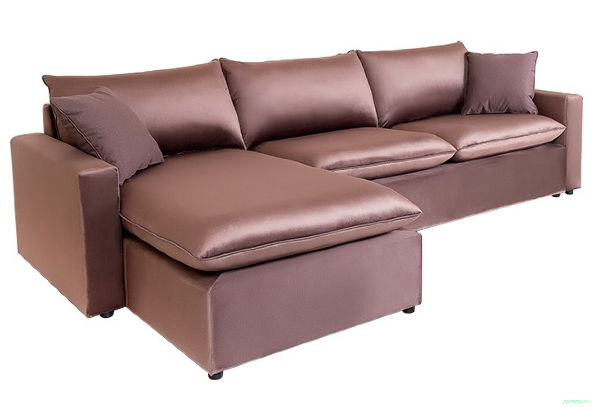 Фото 1 - М'який куточок Вашингтон Кутовий диван: База не розкл. кутова (2,9 м.) в одній тканині + подушки вел.3шт, малі 2шт, в одній тканині Dizi