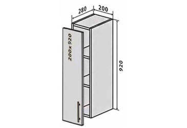 В41 Полиці + фасад петлі 200х920