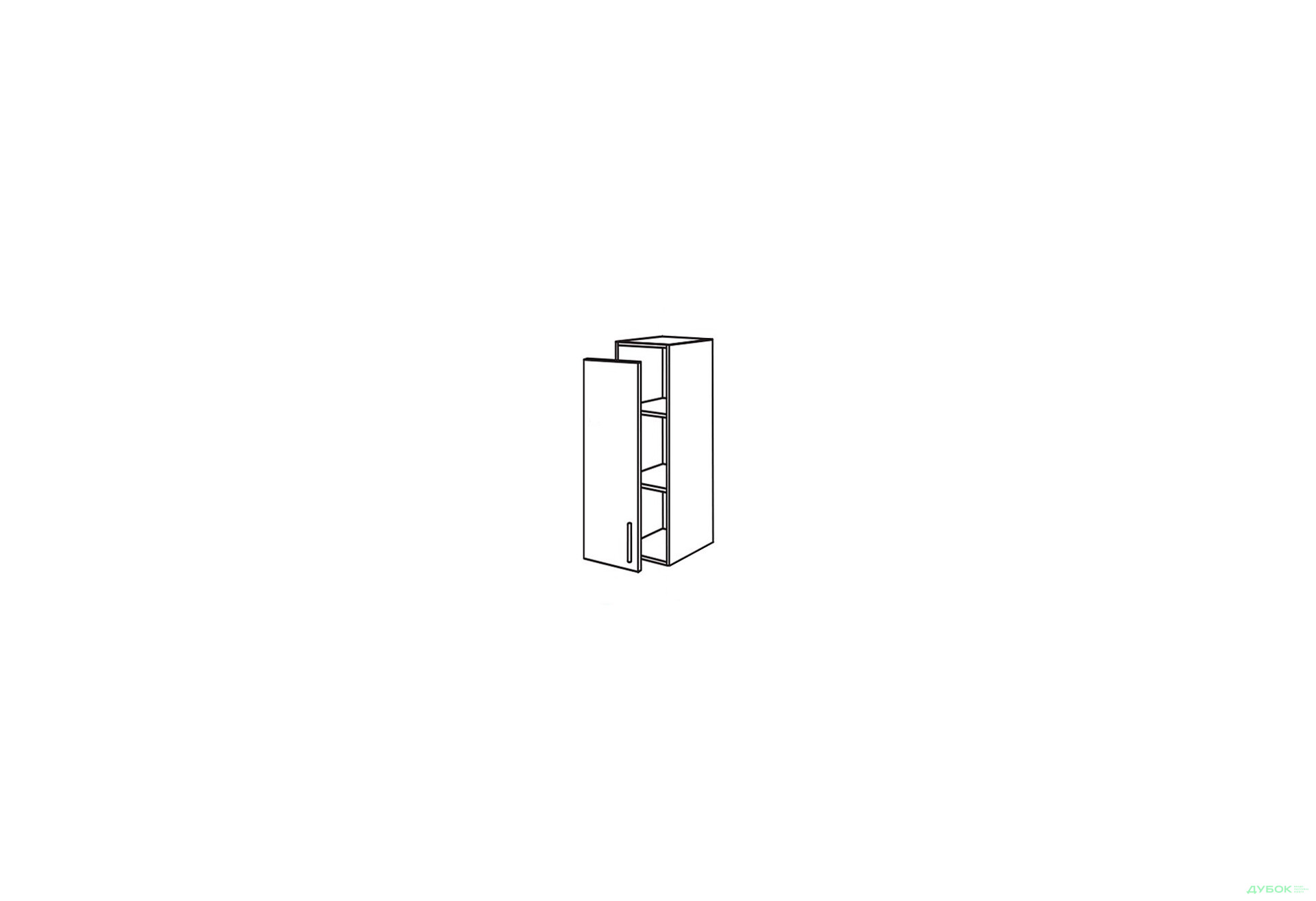 Изображение 1 - В1 Полки + фасад петли 200х720 МоДа Мат / MoDa Matt Вип-Мастер