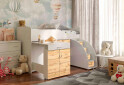 Фото 36 - Кровать-горка Виорина Деко 5 80х180 см с ящиками, лестницами и столом