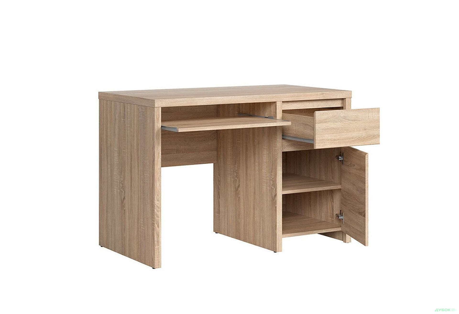 Стол компьютерный ВМК Каспиан 120x65 см с тумбой, ящиком та полкой - Изображение 2 Изображение 2 - Стол компьютерный ВМК Каспиан 120x65 см с тумбой, ящиком та полкой
