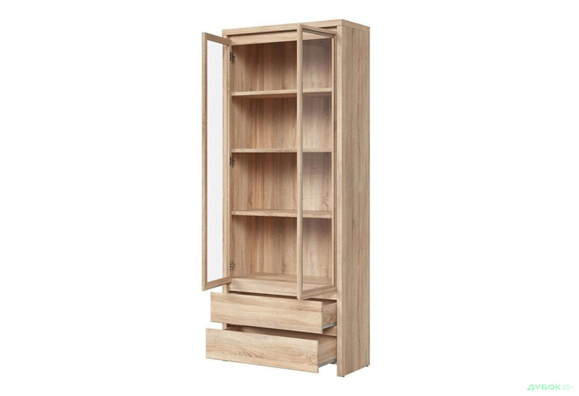 Шафа-вітрина ВМК Каспіан з 2 шухлядами 90 см - Зображення 2 Зображення 2 - Шафа-вітрина ВМК Каспіан з 2 шухлядами 90 см