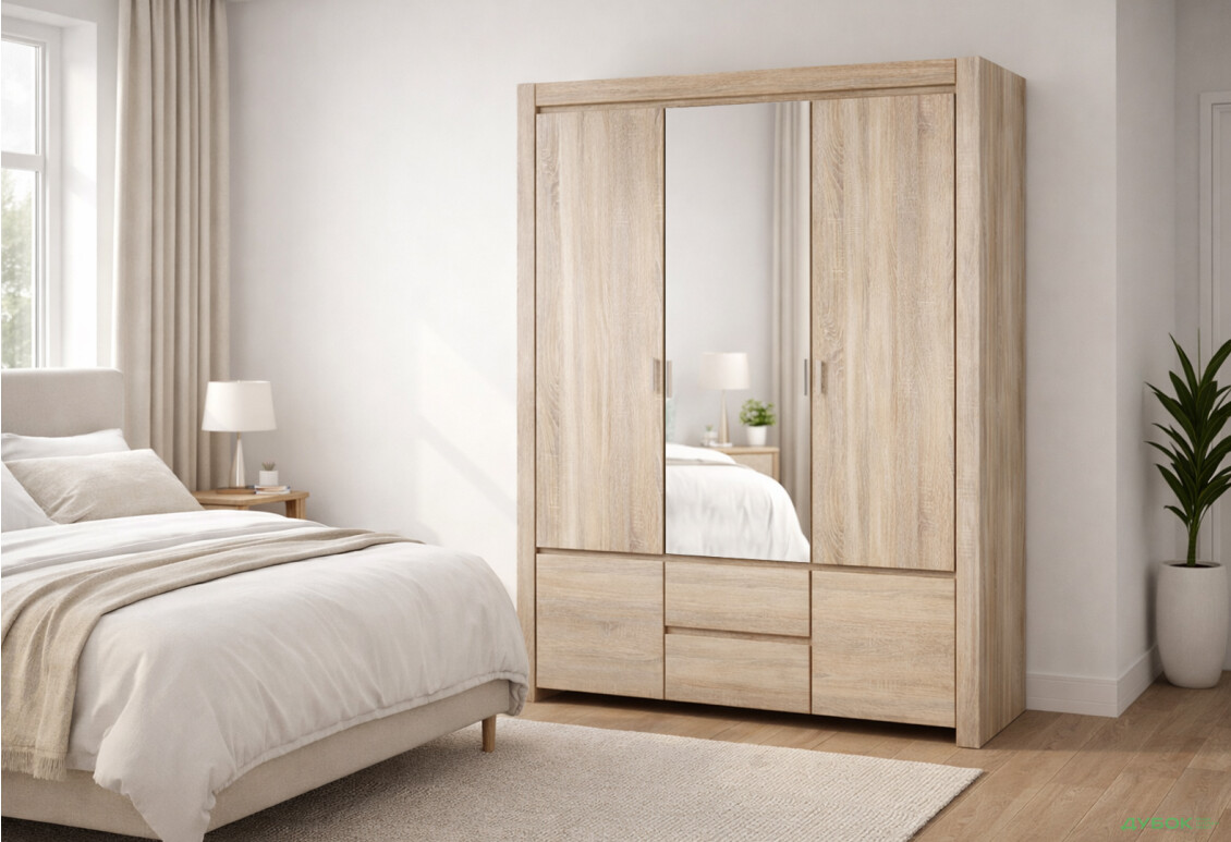 Зображення 2 - Шафа ВМК Каспіан 5-дверна з 2 шухлядами 154 см