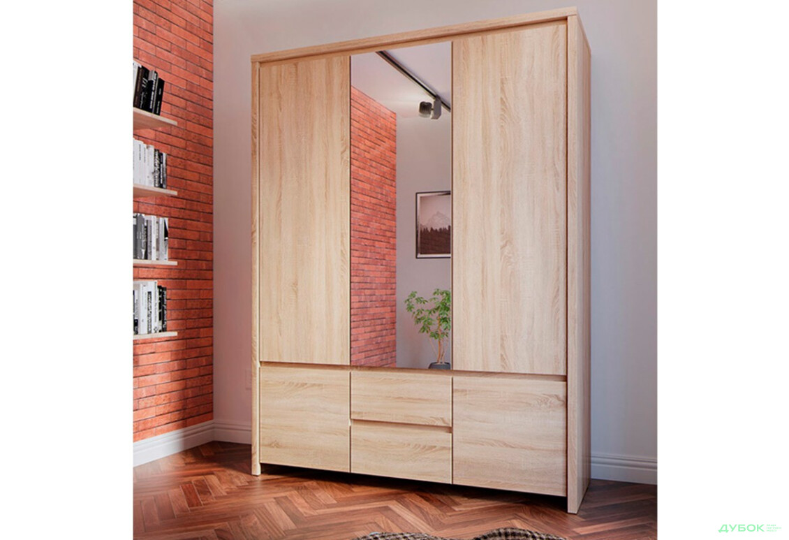 Шафа ВМК Каспіан 5-дверна з 2 шухлядами 154 см - Зображення 2 Зображення 2 - Шафа ВМК Каспіан 5-дверна з 2 шухлядами 154 см