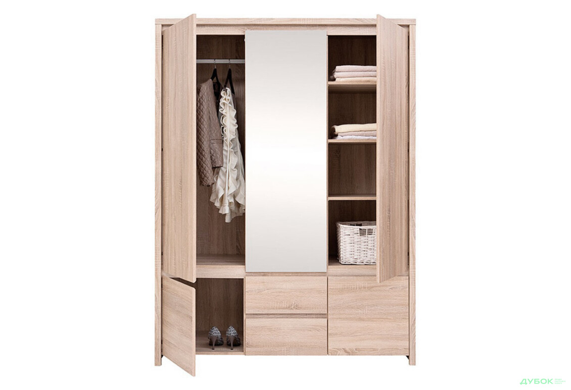 Шафа ВМК Каспіан 5-дверна з 2 шухлядами 154 см - Зображення 4 Зображення 4 - Шафа ВМК Каспіан 5-дверна з 2 шухлядами 154 см