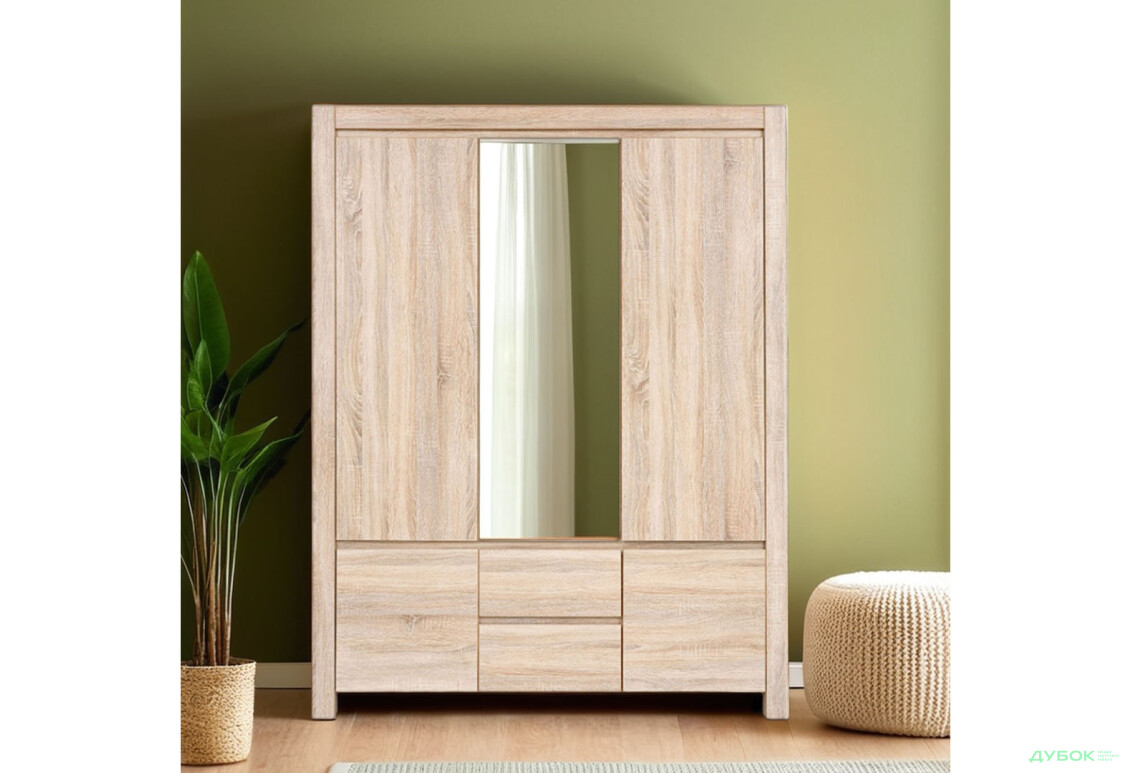 Шафа ВМК Каспіан 5-дверна з 2 шухлядами 154 см - Зображення 3 Зображення 3 - Шафа ВМК Каспіан 5-дверна з 2 шухлядами 154 см