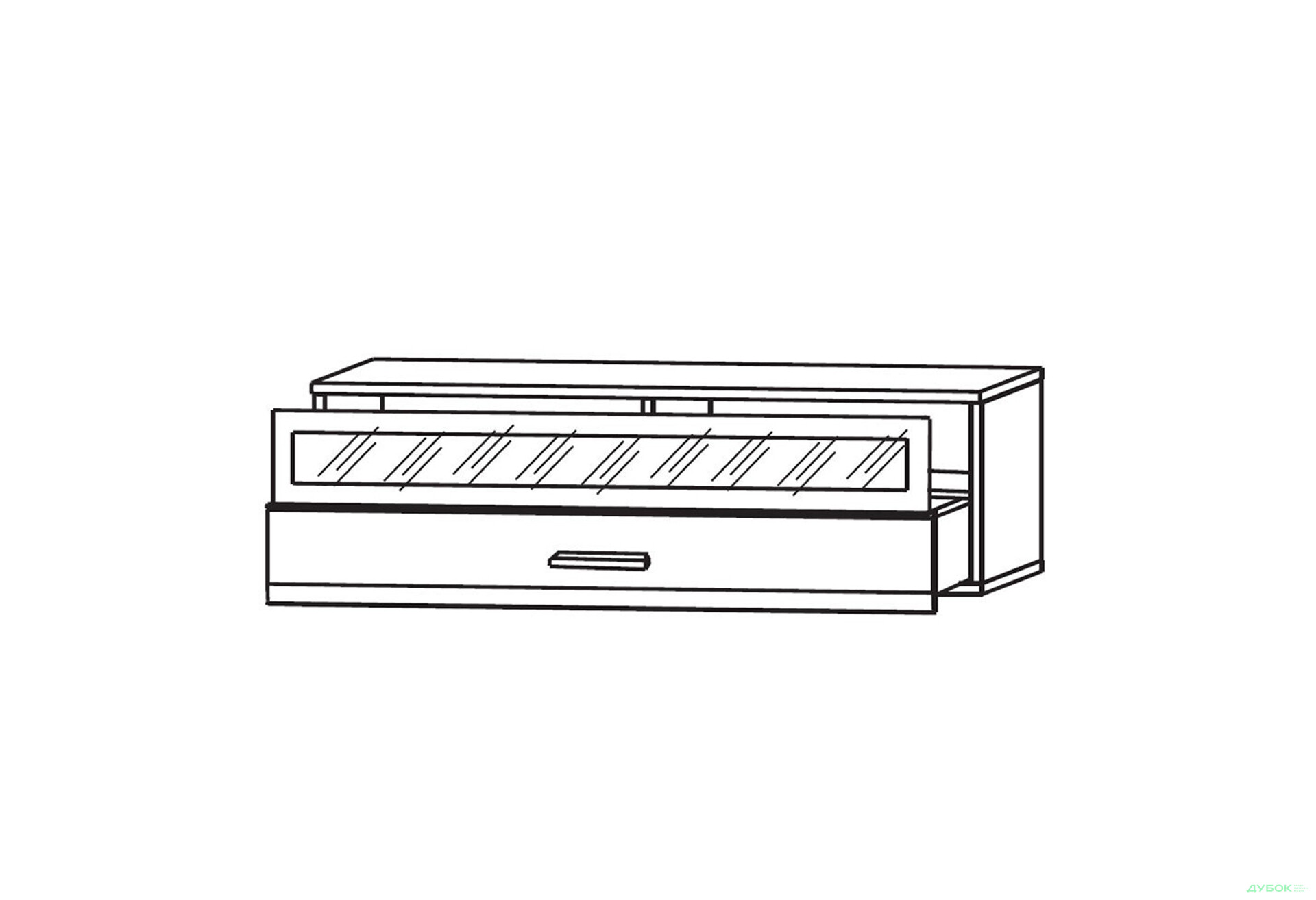 Тумба під ТВ Гербор Вушер з 1 шухлядою 100 см - Зображення 2 Зображення 2 - Тумба під ТВ Гербор Вушер з 1 шухлядою 100 см