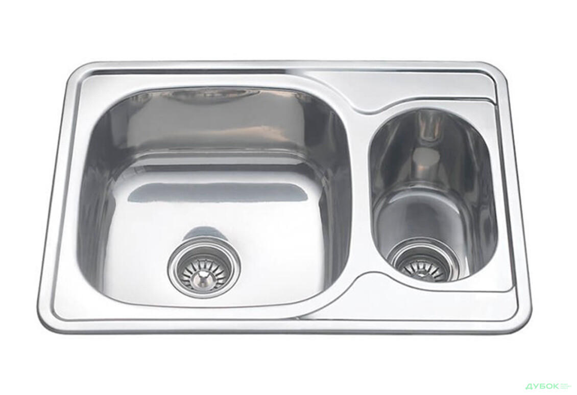 Мойка 7050D, врезная 700х500х180 Сатин 0,8 см (без отверстия под смеситель) Платинум