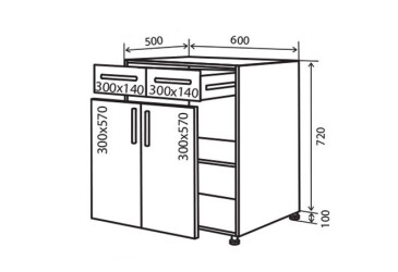 Н26 Тумба 2Ш2Д 60 Аморе Класик Патина Люкс / Amore Classic Patina Luxe Вип-Мастер