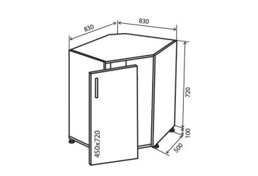 Н34 Тумба кутова мийка Аморе Класік Патина Люкс / Amore Classic Patina Luxe VIP-master