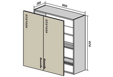 В49 Тумба 2Д 80 Сушка Квадро VIP-master
