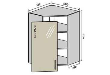 В54 Тумба 1Д 58 Витрина Квадро Вип-Мастер