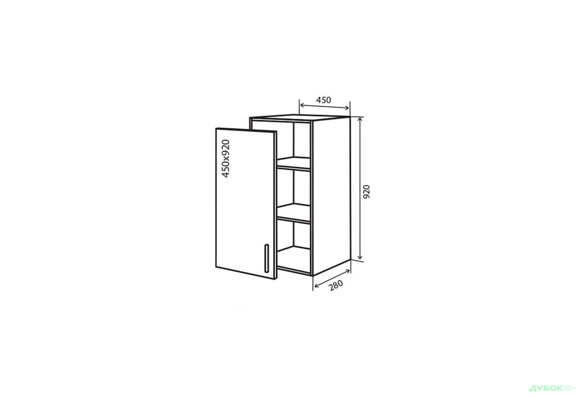 В44 Тумба 1Д 45 Квадро Люкс VIP-master - Зображення 1 Зображення 1 - В44 Тумба 1Д 45 Квадро Люкс VIP-master