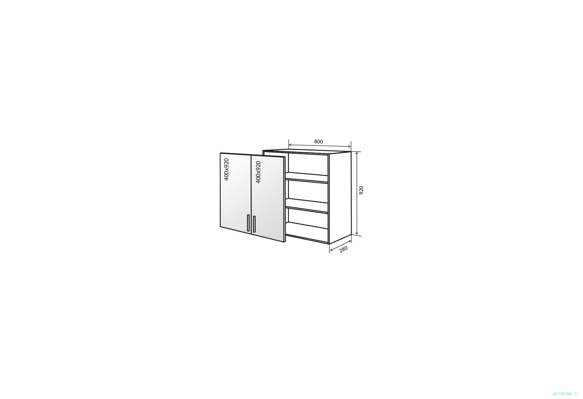 Изображение 1 - В48 Тумба 2Д 80 Витрина Квадро Люкс Вип-Мастер