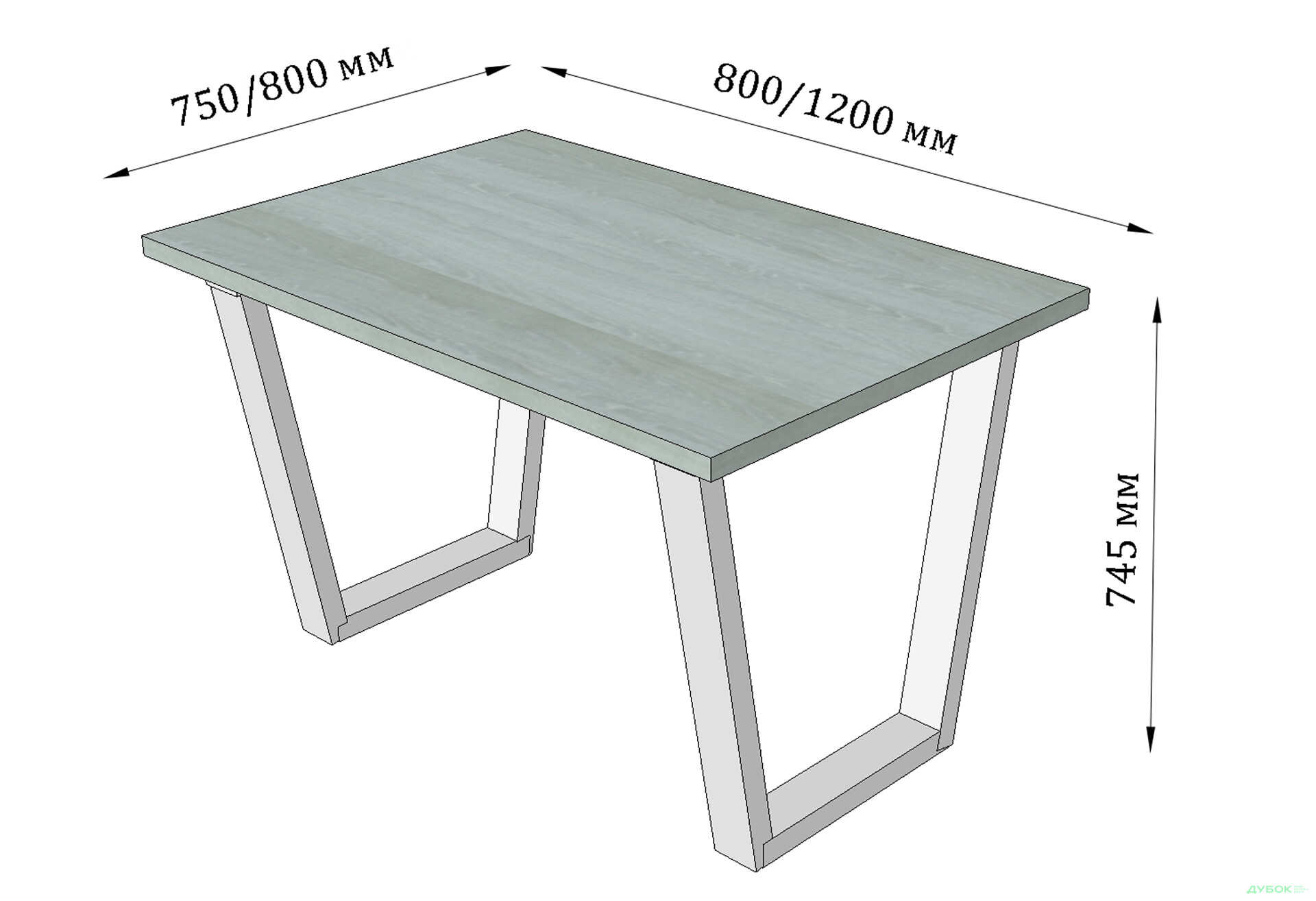 Фото 3 - Обеденный стол Бинго Лайт 745/1200/750 Металл-Дизайн