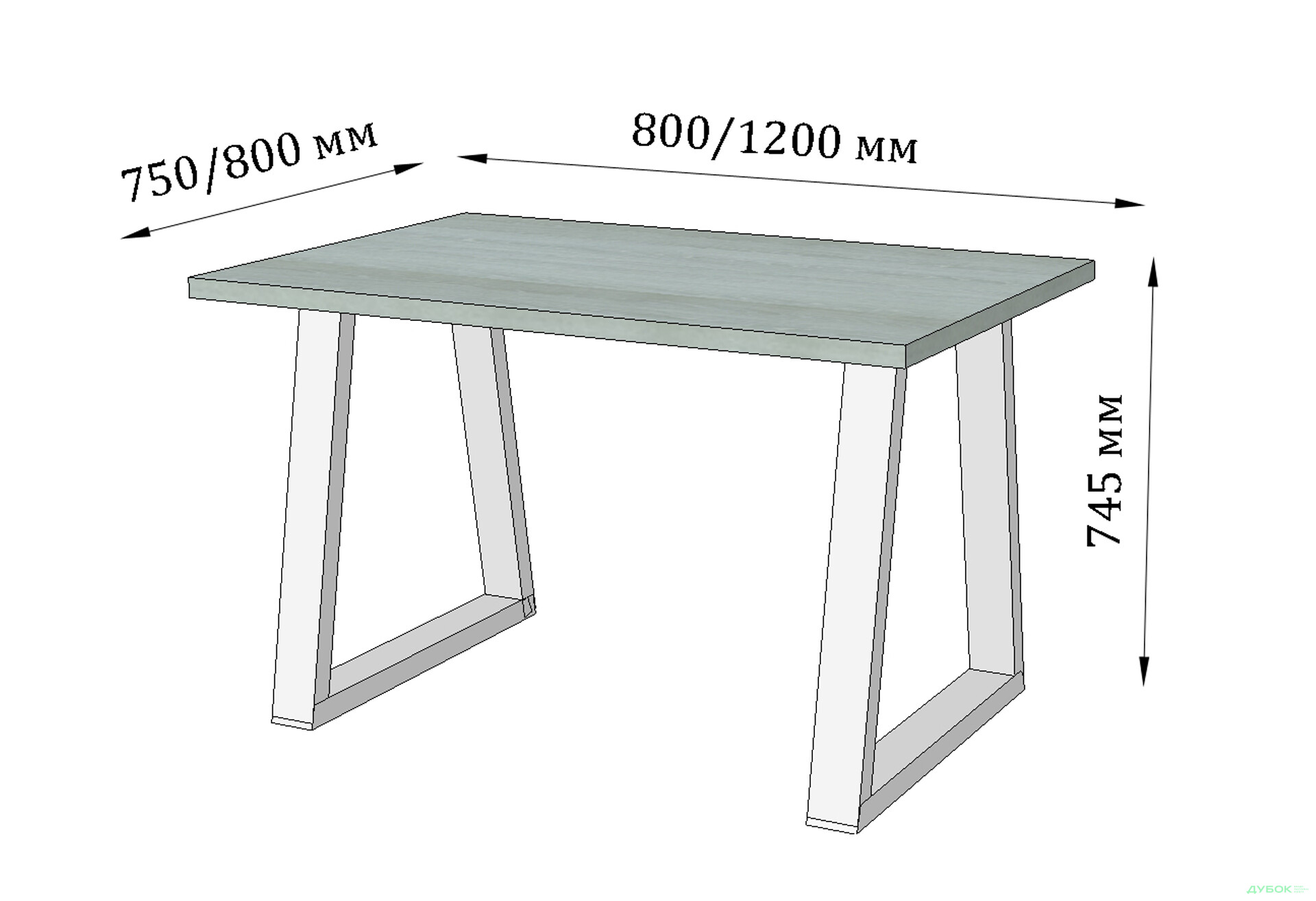 Фото 3 - Обеденный стол Бинго Оверлайт 745/1200/750 Металл-Дизайн