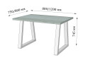 Фото 3 - Обеденный стол Бинго Оверлайт 745/1200/750 Металл-Дизайн