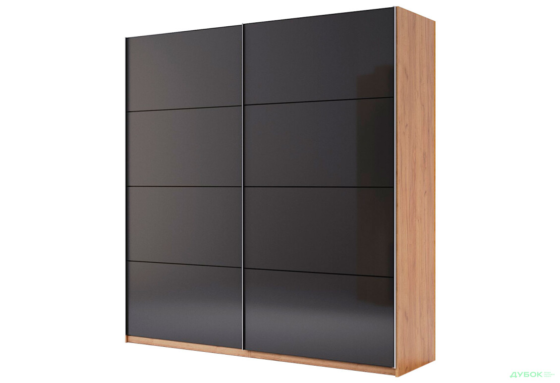 Шафа-купе MiroMark Луна 2-дверна 200 см Мат лава/Дуб Крафт