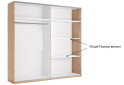 Зображення 4 - Шафа-купе MiroMark Луна 2-дверна 200 см Мат лава/Дуб Крафт