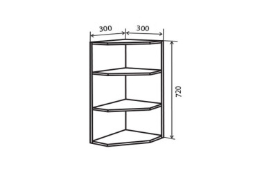 В15 Полиці кутові 72 Кредо Люкс VIP-master