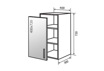 В3 Тумба вітрина 1Д 40 Кредо Люкс VIP-master