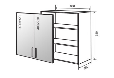 В48 Тумба 2Д 80 Вітрина Кредо Люкс VIP-master