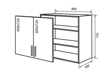 В8 Тумба 2Д 80 Кредо Люкс VIP-master