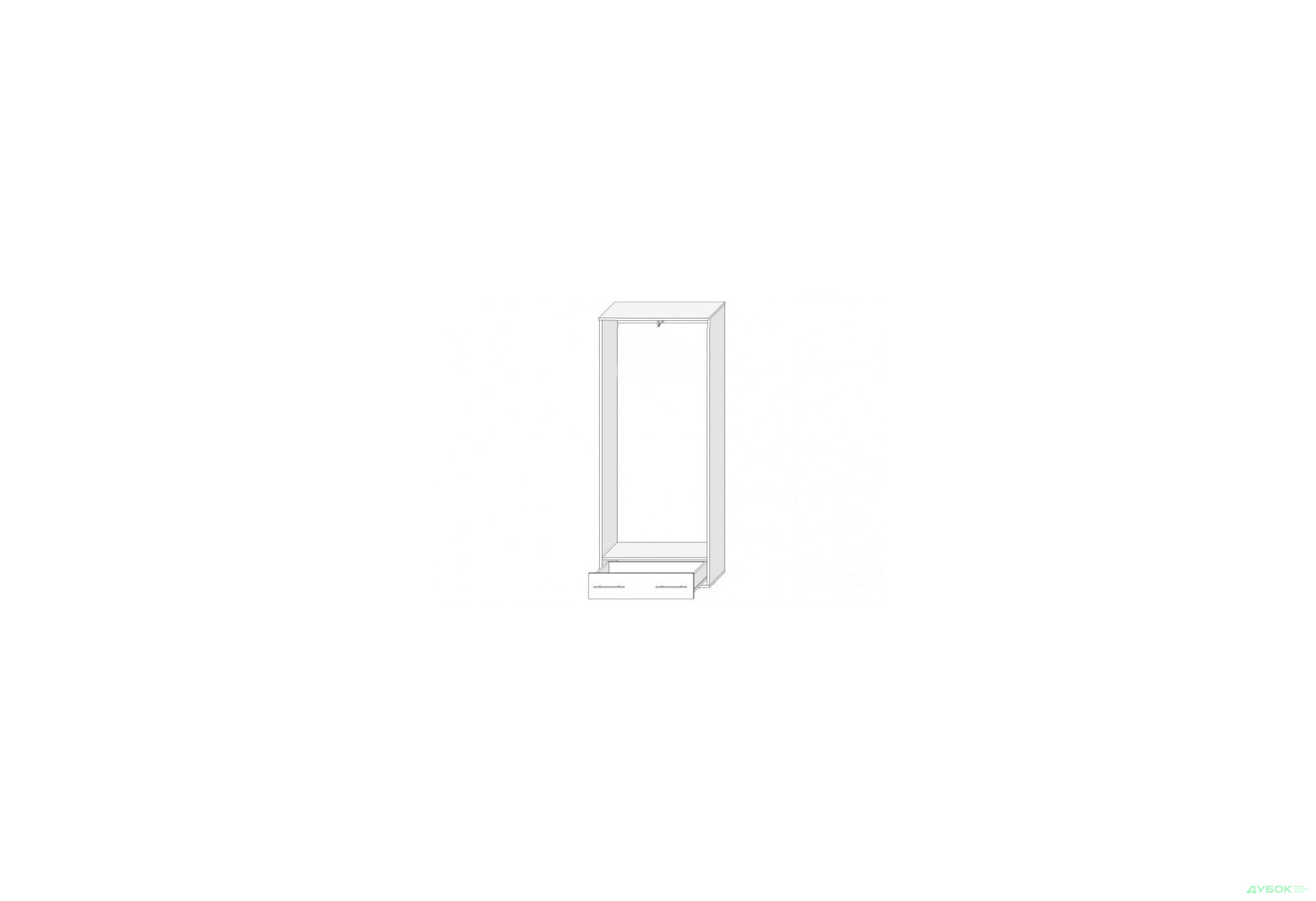 Зображення 2 - SALE Шафа SZF 2D1S_80 Виставковий Топ-мікс Білий / Дуб сонома VMV holding