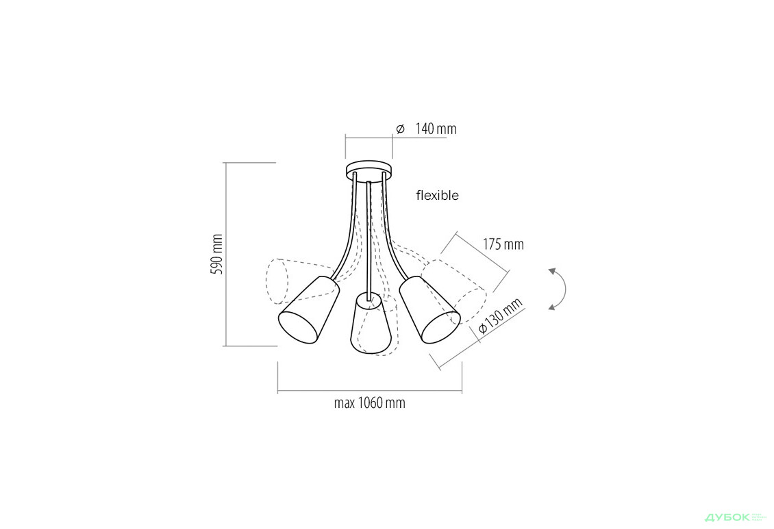 Изображение 3 - Люстра 2106 3xE27 Wire Colour ТК Лайтинг