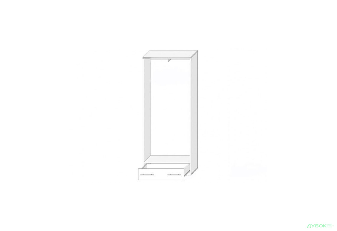 Зображення 2 - SALE Шафа SZF 2D1S_60 (з дзеркалом) Виставковий Топ-мікс Дуб сонома VMV holding