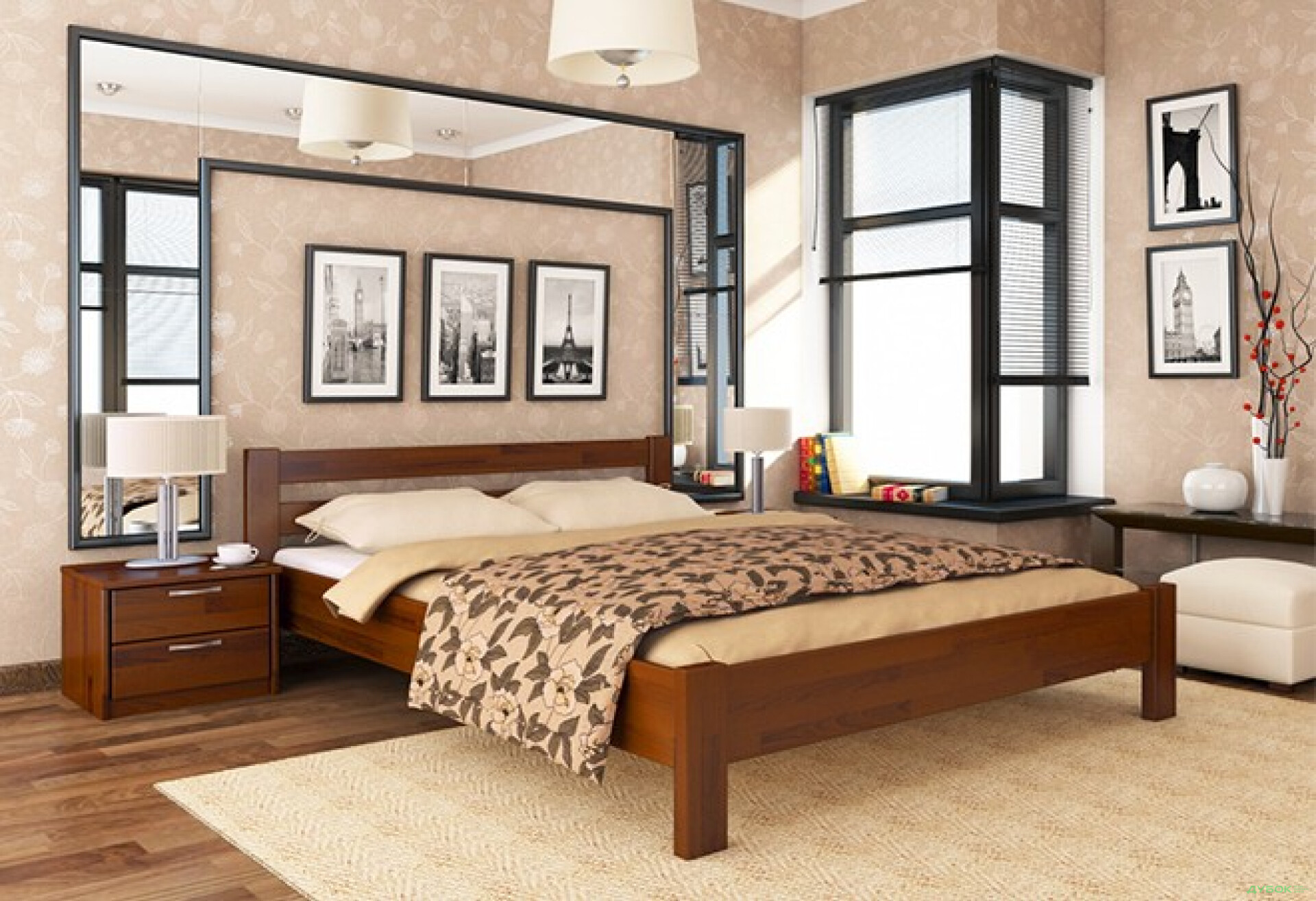 Фото 1 - SALE Серія Тесса ліжко Рената 80х190 (щит) з підсиленими ламелями (4см) Естелла