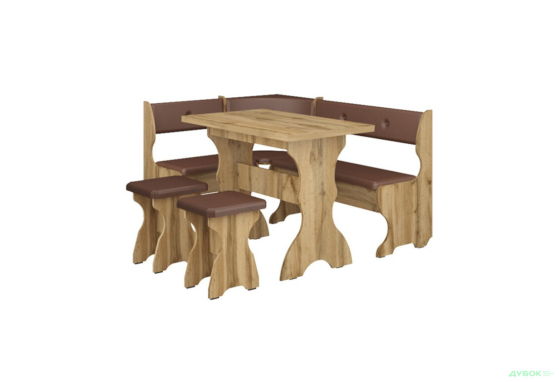 Кухонный уголок Принц (с прост.столом) Дуб тахо Пехотин - Изображение 1 Изображение 1 - Кухонный уголок Принц (с прост.столом) Дуб тахо Пехотин