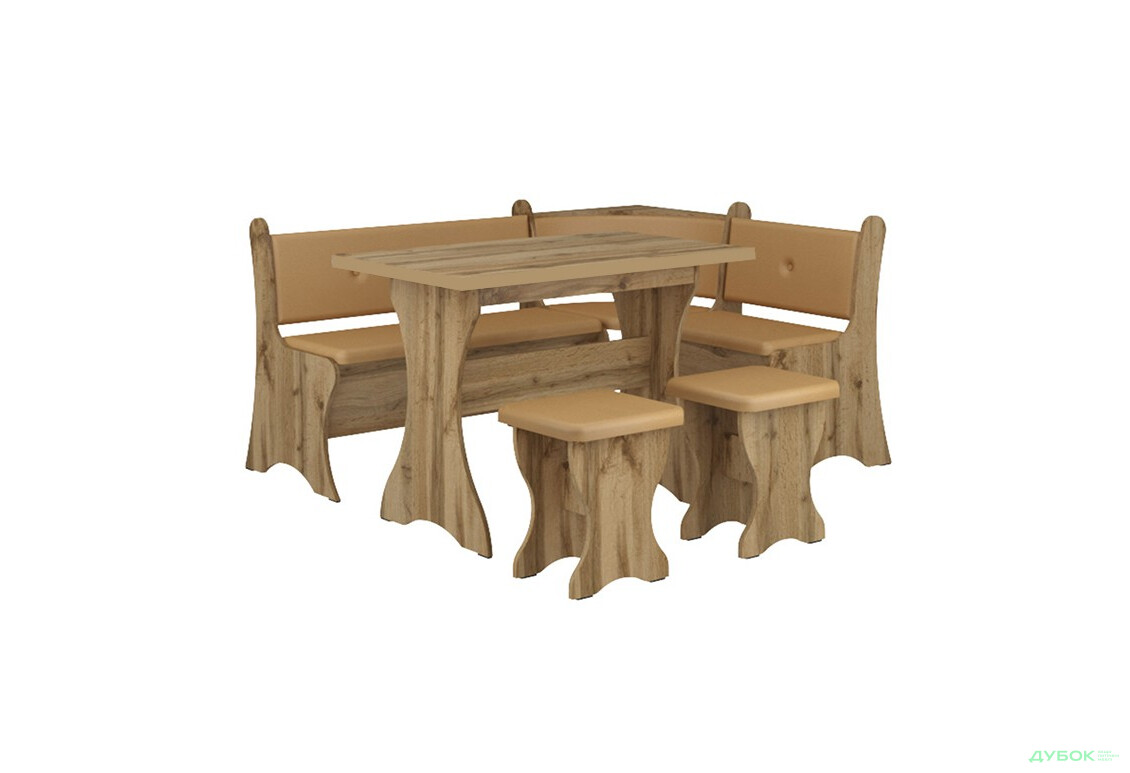 Кухонный уголок Маркиз (с прост.столом) Дуб тахо Пехотин - Изображение 1 Изображение 1 - Кухонный уголок Маркиз (с прост.столом) Дуб тахо Пехотин