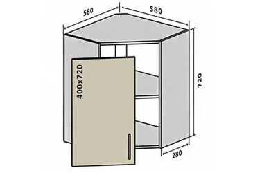 В14 Тумба кутова 1Д Верона VIP-master