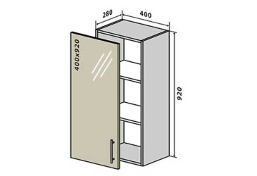 В43 Тумба 1Д 40 Вітрина Верона VIP-master