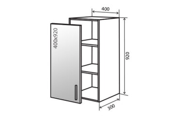 В43 Тумба 1Д 40 Вітрина Верона Люкс VIP-master