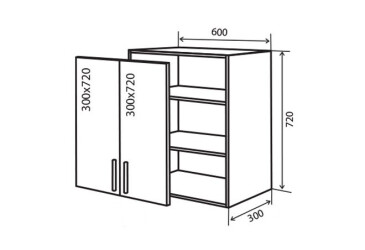В6 Тумба 2Д 60 Верона Люкс VIP-master