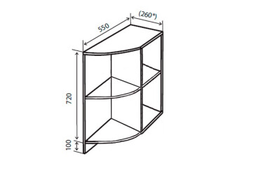 Н37R Полиці кутові Верона Люкс VIP-master